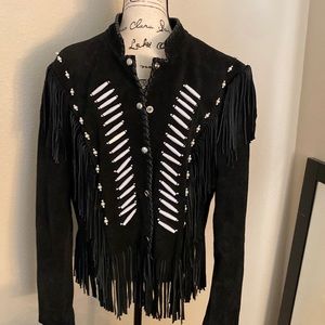 Fringe suede jacket